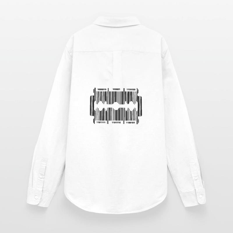 Razor blade with secret code Women's Oxford Shirt
