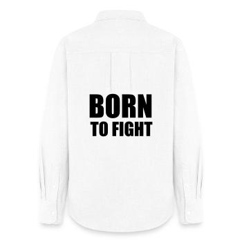 Born to Fight - Chemise Oxford Femme - blanc - Dos - AI Model Female 172 light (172cm)