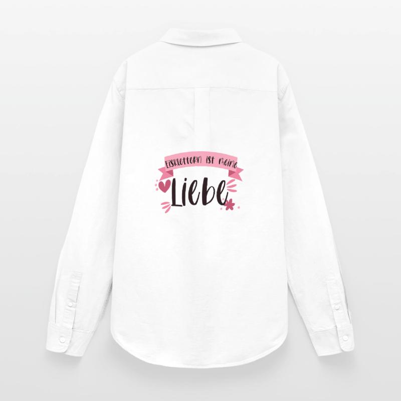 Eisklettern Klettern Eispickel Winter Eis Geschenk Frauen Oxford Hemd