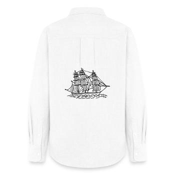 bateau - Chemise Oxford Femme - blanc - Dos - AI Model Female 172 light (172cm)