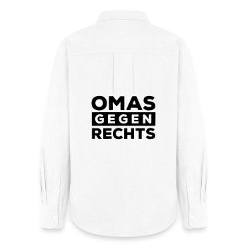 Omas gegen rechts - Frauen Oxford Hemd - Weiß - Hinten - AI Model Female 172 light (172cm)