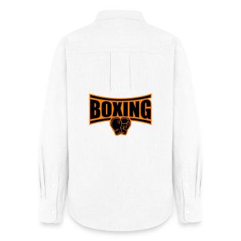 Boxing Boxes - Women's Oxford Shirt - white - Back - AI Model Female 172 light (172cm)