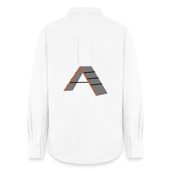 agilité - Chemise Oxford Femme - blanc - Dos - AI Model Female 172 light (172cm)