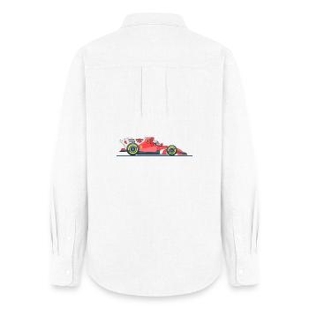 Course de voitures de course - Chemise Oxford Femme - blanc - Dos - AI Model Female 172 light (172cm)