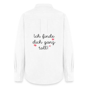 FREUNDSCHAFT TOLL FINDEN - Frauen Oxford Hemd - Weiß - Hinten - AI Model Female 172 light (172cm)