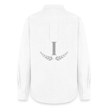 I - Frauen Oxford Hemd - Weiß - Hinten - AI Model Female 172 light (172cm)