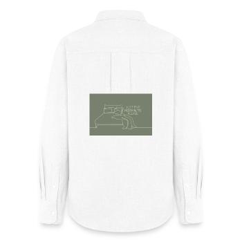 Il ne reste que 5 minutes d’humour de chambre - Chemise Oxford Femme - blanc - Dos - AI Model Female 172 light (172cm)