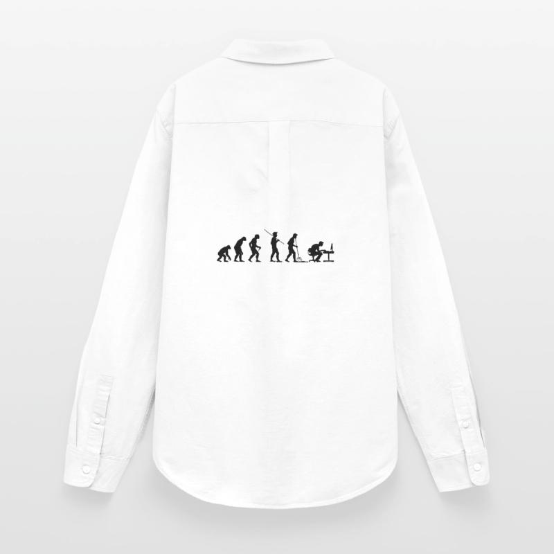 Programmer Computer Freak Evolution Women's Oxford Shirt