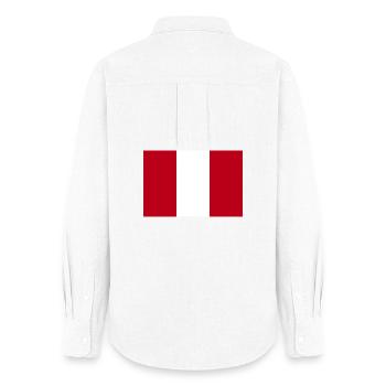 Drapeau national du Pérou - Chemise Oxford Femme - blanc - Dos - AI Model Female 172 light (172cm)