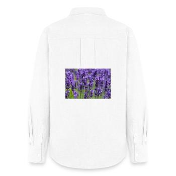 Lavender Field Dreamscape - Women's Oxford Shirt - white - Back - AI Model Female 172 light (172cm)