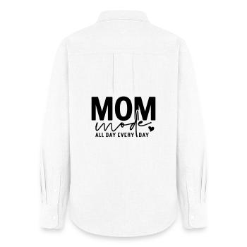 Mom Mode All Day Every Day - Women's Oxford Shirt - white - Back - AI Model Female 172 light (172cm)