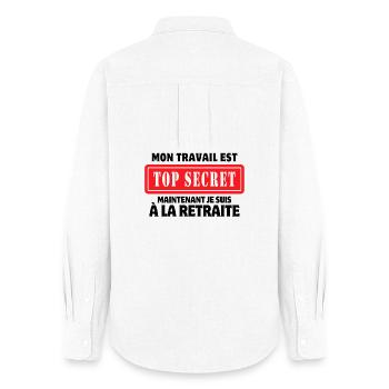 retired, I'm retired, I'm retired - Women's Oxford Shirt - white - Back - AI Model Female 172 light (172cm)