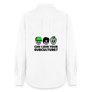 subculture - Women's Oxford Shirt - white - Back - AI Model Female 172 light (172cm)