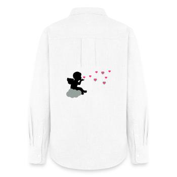 Cher ange - Chemise Oxford Femme - blanc - Dos - AI Model Female 172 light (172cm)