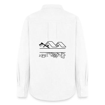 High-pressure sprayer façade cleaning façade cleaner - Women's Oxford Shirt - white - Back - AI Model Female 172 light (172cm)