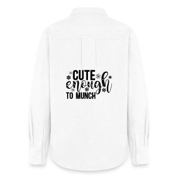 Cute Enough to Munch – Sweet & Playful Design - Women's Oxford Shirt - white - Back - AI Model Female 172 light (172cm)