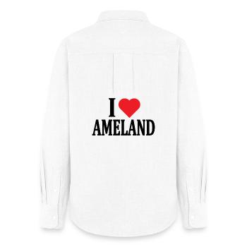 T shirt I love Ameland Nederland Netherlands - Women's Oxford Shirt - white - Back - AI Model Female 172 light (172cm)