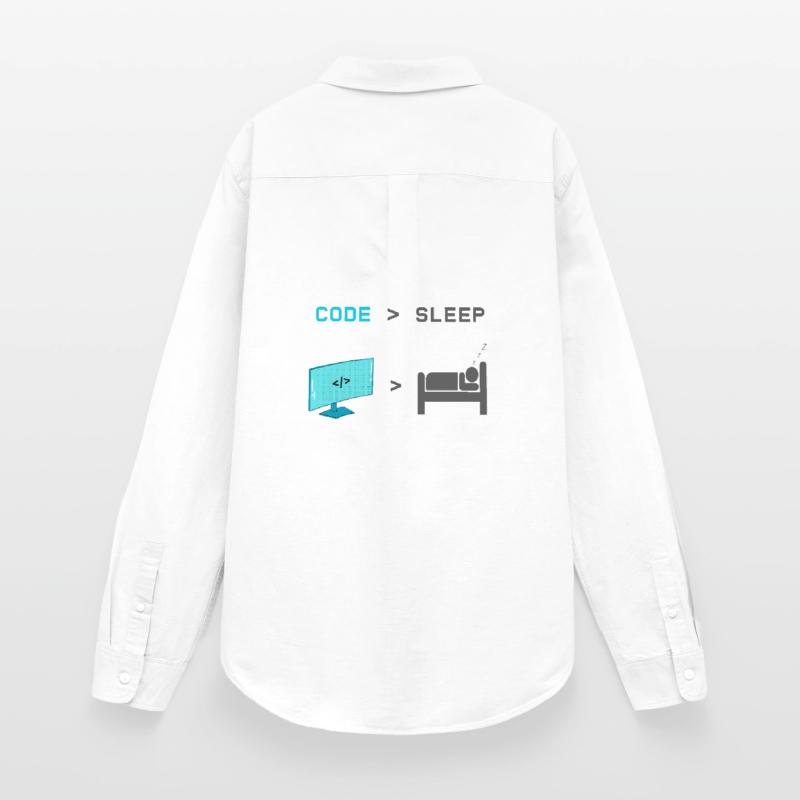 Code vs Sleep: Coder im Schlafmodus Frauen Oxford Hemd