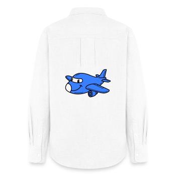 Airplane Kids - Women's Oxford Shirt - white - Back - AI Model Female 172 light (172cm)