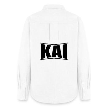 name t-shirt Kai t-shirt gift idea - Women's Oxford Shirt - white - Back - AI Model Female 172 light (172cm)