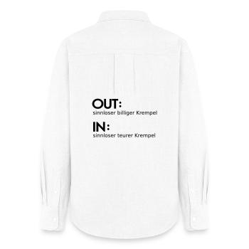 In - Out - Frauen Oxford Hemd - Weiß - Hinten - AI Model Female 172 light (172cm)
