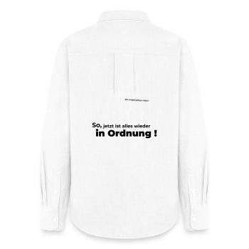 Excuse me - Women's Oxford Shirt - white - Back - AI Model Female 172 light (172cm)