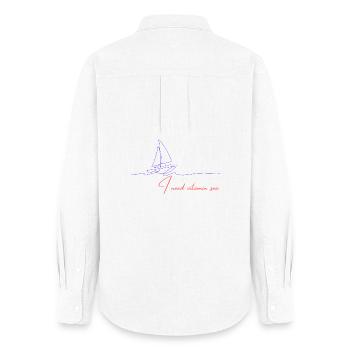 Vitamin Sea Segelmotiv - Frauen Oxford Hemd - Weiß - Hinten - AI Model Female 172 light (172cm)