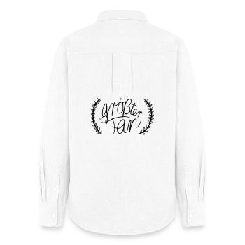 biggest fan - Women's Oxford Shirt - white - Back - AI Model Female 172 light (172cm)