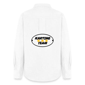 Karting / Kart / Go-Kart / Sport / Driver - Women's Oxford Shirt - white - Back - AI Model Female 172 light (172cm)