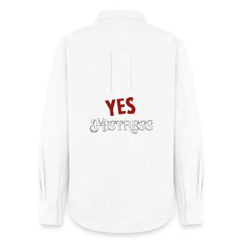 Yes Mistress - Women's Oxford Shirt - white - Back - AI Model Female 172 light (172cm)