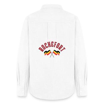 Rochefort Belgien-Flaggen - Frauen Oxford Hemd - Weiß - Hinten - AI Model Female 172 light (172cm)