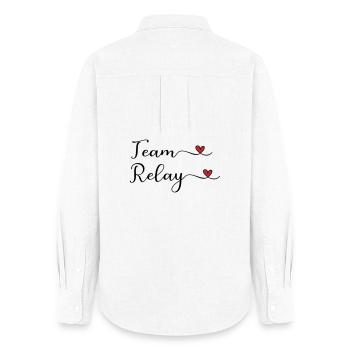 Relay Team - Women's Oxford Shirt - white - Back - AI Model Female 172 light (172cm)