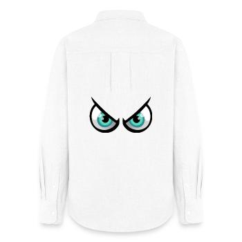 wütende Augen - Frauen Oxford Hemd - Weiß - Hinten - AI Model Female 172 light (172cm)