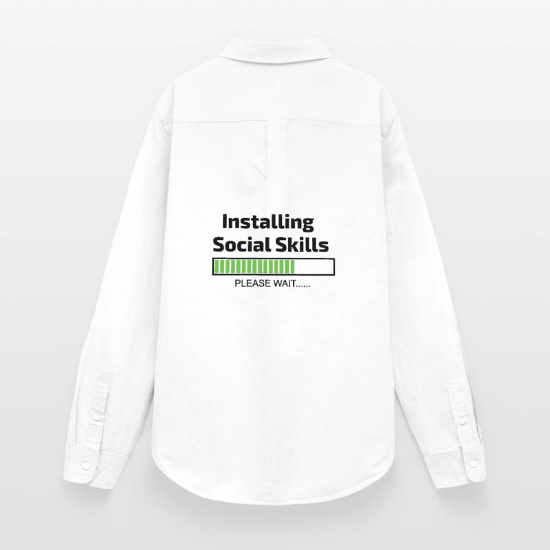 computer installing social skills programmer Women's Oxford Shirt