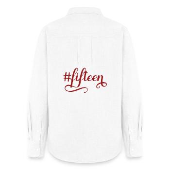 Fifteen 15th Birthday 15 Years Fifteen #fifteen - Women's Oxford Shirt - white - Back - AI Model Female 172 light (172cm)