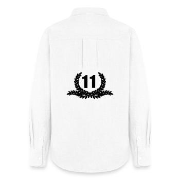 Lauwerkrans 11 YEARS - Women's Oxford Shirt - white - Back - AI Model Female 172 light (172cm)