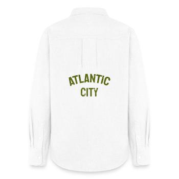 Atlantic City - Fondé en 1854 - New Jersey - États-Unis - Chemise Oxford Femme - blanc - Dos - AI Model Female 172 light (172cm)