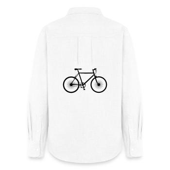 Fahrrad - Bike - Logo - Frauen Oxford Hemd - Weiß - Hinten - AI Model Female 172 light (172cm)