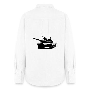 Tank T-90 - Women's Oxford Shirt - white - Back - AI Model Female 172 light (172cm)
