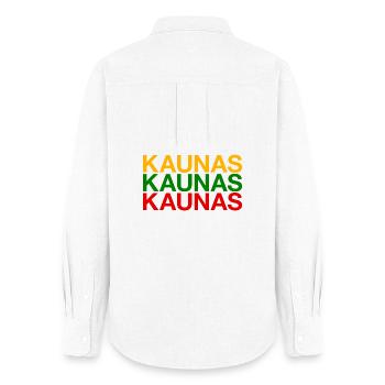 KAUNAS Lithuania Flag Litauen - Women's Oxford Shirt - white - Back - AI Model Female 172 light (172cm)