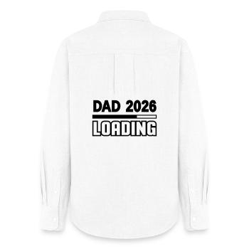 dad_2026_loading - Frauen Oxford Hemd - Weiß - Hinten - AI Model Female 172 light (172cm)