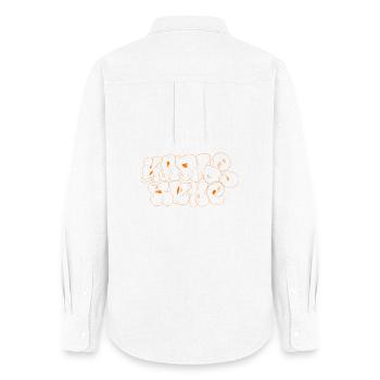 Orange Graffiti Karlsruhe Souvenir - Women's Oxford Shirt - white - Back - AI Model Female 172 light (172cm)