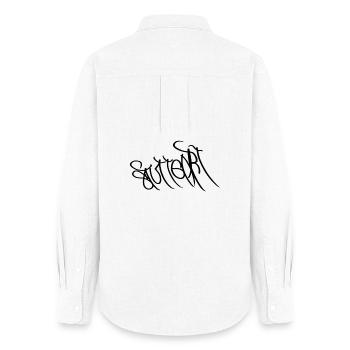 Stuttgart Street Art Cap Souvenir - Women's Oxford Shirt - white - Back - AI Model Female 172 light (172cm)