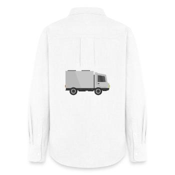 Lieferauto - Frauen Oxford Hemd - Weiß - Hinten - AI Model Female 172 light (172cm)