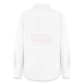 Karlsruhe Throw-up Bubble Style Street Art Souvenir - Women's Oxford Shirt - white - Back - AI Model Female 172 light (172cm)