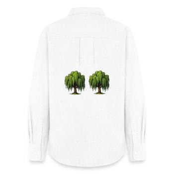 Double Willow Tree Scene - Women's Oxford Shirt - white - Back - AI Model Female 172 light (172cm)