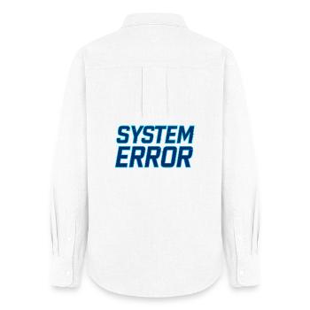 Erreur système Glitch Design - Chemise Oxford Femme - blanc - Dos - AI Model Female 172 light (172cm)