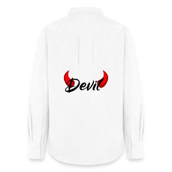 I'm a Devil - Devil - Women's Oxford Shirt - white - Back - AI Model Female 172 light (172cm)