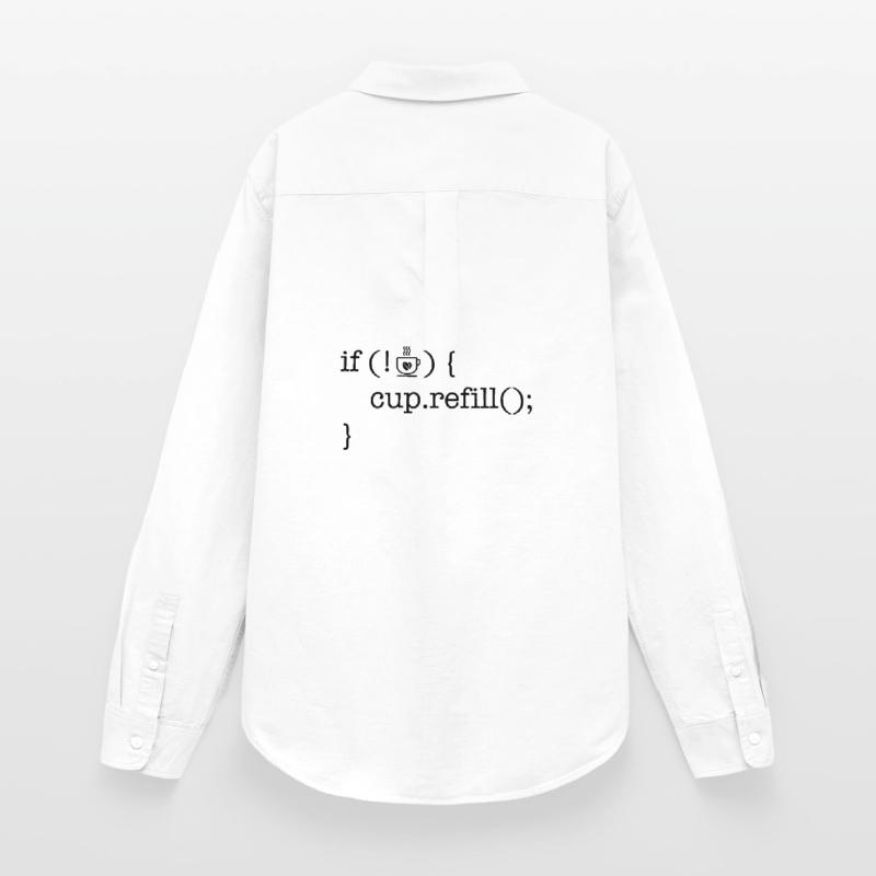 Coffee code software developer humor Women's Oxford Shirt