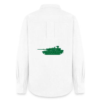 Military tank green - Women's Oxford Shirt - white - Back - AI Model Female 172 light (172cm)